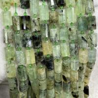 Perline gioielli gemme, prehnite, Colonna, DIY & sfaccettati, verde, 10x15mm, Venduto per Appross. 38 cm filo