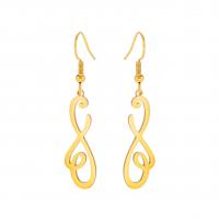 Stainless Steel Drop Earring 304 Stainless Steel Vacuum Ion Plating fashion jewelry & for woman & hollow Sold By Pair