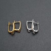 Messing Lever Back Earring Component, forgyldt, du kan DIY, flere farver til valg, nikkel, bly & cadmium fri, 10x17mm, Solgt af PC