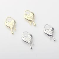 Zinc Alloy Heart Pendants plated DIY nickel lead & cadmium free Approx Sold By Bag