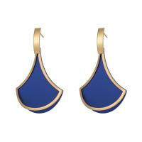 Boucles d'oreilles fer, peinture, bijoux de mode & pour femme, plus de couleurs à choisir, protéger l'environnement, sans nickel, plomb et cadmium, 67x43mm, Vendu par paire