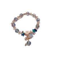 Kristal Armband, met Lampwork & Zinc Alloy, Bloem, mode sieraden & voor vrouw, Lengte Ca 6.7 inch, Verkocht door PC