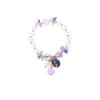 perle de plastique bracelet, avec cristal & laiton, Style coréen & pour femme, Longueur Environ 6.7 pouce, Vendu par PC