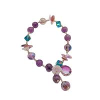 améthyste bracelet, avec cristal & laiton, Style coréen & pour femme, Longueur Environ 6.7 pouce, Vendu par PC