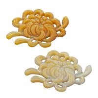 Shell-Cabochons, giallo conchiglia, with bianco conchiglia, gioielli di moda, nessuno, 26x39x2mm, Venduto da PC