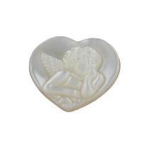 Shell Cabochoner, Pearl Shell, Heart, mode smykker, 19x20x3mm, Solgt af PC