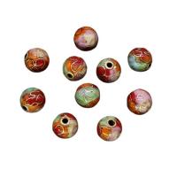 Cloisonne Perlen, Cloisonné, DIY, gemischte Farben, 8mm, verkauft von PC