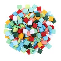 Mixed Acrylic Beads Square DIY mixed colors Length about 4.5-9mm Approx Sold By Bag