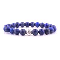 Natuurlijke Lapis Lazuli Armbanden, uniseks, blauw, 8x18x23mm, Lengte Ca 38 cm, Verkocht door PC