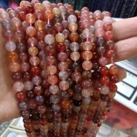 Φυσικά Χάντρες Red Agate, Γύρος, DIY & διαφορετικό μέγεθος για την επιλογή, κόκκινος, Sold Με Strand