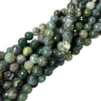 Přírodní Moss Achát Korálky, Moss Agate, Krug, uglađen, možete DIY & različite veličine za izbor, Prodano By Strand