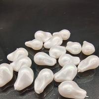 Plastikkugler, Plastic Pearl, Barok, du kan DIY, hvid, 14x22mm, Solgt af PC