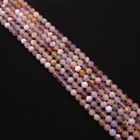 Perles agates, Agate aux fleurs de cerisier blanc, Rond, DIY & normes différentes pour le choix, couleurs mélangées, Vendu par Environ 38 cm brin