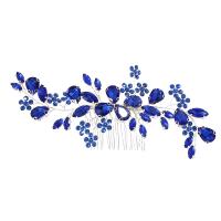 Peignes décoratifs, laiton, bijoux de mode & pour femme & avec strass, argent, protéger l'environnement, sans nickel, plomb et cadmium, 180x75x10mm, Vendu par PC