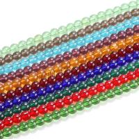 Spacer perle Nakit, Staklene perle, možete DIY, više boja za izbor, 6mm, Približno 70računala/Strand, Prodano By Strand