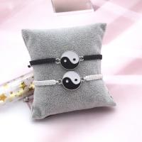 Zinc Alloy Bracelet with Cotton Thread Adjustable & enamel Length Approx 18 cm Sold By PC