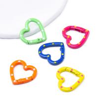 Zinc Alloy Key Clasp Setting Heart stoving varnish DIY nickel lead & cadmium free Sold By Bag