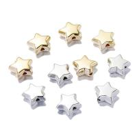 コッパー加工プラスチック ビーズ, 星, DIY, 無色, 9x3mm, 100パソコン/バッグ, 売り手 バッグ