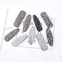 Rhinestone Hår Snap Clip, med Zinc Alloy, forgyldt, Koreansk stil & forskellige stilarter for valg & for kvinde, 80mm, Solgt af PC