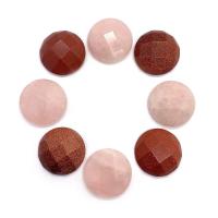 Gemstone Cabochons, Natuursteen, Rond plat, DIY & verschillende materialen voor de keuze & gefacetteerde, meer kleuren voor de keuze, 25mm, Verkocht door PC