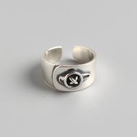 Sterling Silver smycken finger ring, 925 sterling silver, mode smycken & för kvinna, nickel, bly och kadmium gratis, 10mm, Innerdiameter:Ca 16.5mm, Säljs av PC