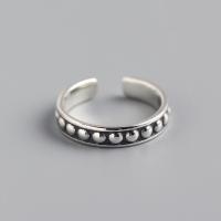 Sterling Silver Juvelyrika Finger žiedas, 925 sidabro, poliruotas, Bižuterijos & moters, nikelio, švino ir kadmio nemokamai, 3.8mm,16mm, Pardavė PC