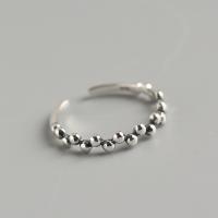 Sterling Silver Jewelry Finger Ring, 925 sterline d'argento, gioielli di moda & per la donna, assenza di nichel,piombo&cadmio, 3.1mm,16.2mm, Venduto da PC