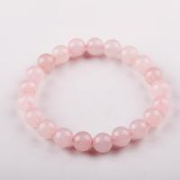 Quartz Βραχιόλια, Rose Quartz, διαφορετικό μέγεθος για την επιλογή & για τη γυναίκα, ροζ, Μήκος Περίπου 20 cm, Sold Με PC