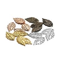 Fashion Iron Pendler, Jern, Leaf, forgyldt, du kan DIY, flere farver til valg, 10x18mm, Ca. 100pc'er/Bag, Solgt af Bag