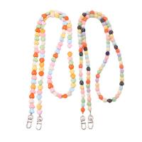 Cell Phone Lanyard, Zinc Alloy, met Hars & Plastic, handgemaakt, DIY & verschillende stijlen voor de keuze, multi-gekleurde, Lengte Ca 60 cm, Verkocht door PC