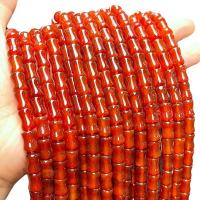 Φυσικά Χάντρες Red Agate, Μπαμπού, γυαλισμένο, DIY, 12x8mm, Περίπου 31PCs/Strand, Sold Με Strand