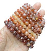 Red Marble Glue Stone Bracelet Round & for woman Length Approx 7 Inch Sold By PC