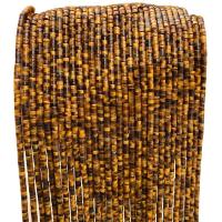 Spacer Kralen Sieraden, Tiger Eye, gepolijst, DIY, 4x2mm, Ca 155pC's/Strand, Verkocht door Strand