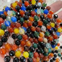 Φυσικό χάντρες Agate Rainbow, Rainbow Agate, DIY & διαφορετικό μέγεθος για την επιλογή & πολύπλευρη, Sold Με Strand