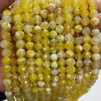 Perles agates, agate feu, Rond, DIY & normes différentes pour le choix, Jaune, Vendu par brin