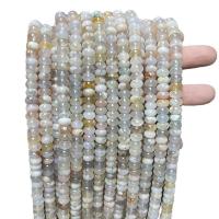 Perles agates, Agate aux fleurs de cerisier blanc, abaque, poli, DIY, 8x5mm, Environ 75PC/brin, Vendu par brin