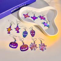 Stainless Steel Drop Earring 304 Stainless Steel Halloween Design & fashion jewelry & for woman multi-colored Sold By Pair