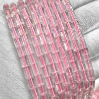 Natuurlijke Rose Quartz parels, Rozenkwarts, Kolom, DIY, roze, 5x7mm, Per verkocht Ca 38 cm Strand