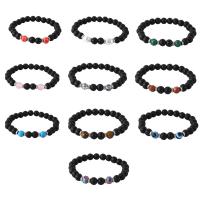 Pulseiras de pedras preciosas, Abrazine Stone, Vario tipos a sua escolha & para mulher, Mais cores pare escolha, 8mm, comprimento Aprox 18 cm, vendido por PC