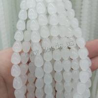 Granulos artesanais de  Lampwork, vidrilho, DIY, branco, 8x12mm, Aprox 30PCs/Strand, vendido por Strand