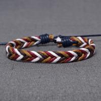 Chain Woven Bracelets Cotton Fabric handmade fashion jewelry & for woman 0.5cm Length Approx 16-28 cm Sold By PC