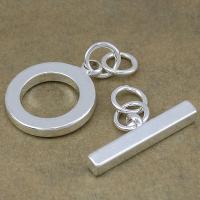 Messing Toggle sluiting, platinum plated, DIY, nikkel, lood en cadmium vrij, 25x20x3mm, 7.5x25x4mm, Verkocht door Stel