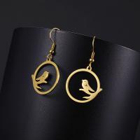 Stainless Steel Drop Earring 304 Stainless Steel Vacuum Ion Plating fashion jewelry & for woman Sold By Pair