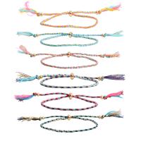 Cadena pulseras tejidas, Hilo de algodón, Ajustable & para mujer, más colores para la opción, longitud aproximado 16 cm, Vendido por UD