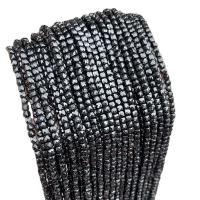 Grânulos de gemstone jóias, Preto+Spinel, Quadrado, polido, DIY, 4-5mm, Aprox 70-90PCs/Strand, vendido por Strand