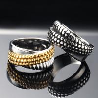 Titanium Steel Finger Ring plated Unisex 10mm US Ring Sold By PC