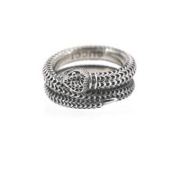 Titantium Steel fingerring, Titanium Stål, Snake, punk stil & Unisex & forskellig størrelse for valg, oprindelige farve, 12.70mm, Størrelse:7-12, Solgt af PC