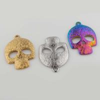 Roestvrij staal Skull Hangers, 304 roestvrij staal, Schedel, Vintage & DIY & hol, meer kleuren voor de keuze, 30x20x3mm, Gat:Ca 2mm, Verkocht door PC