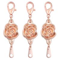 Zinc Alloy magnetische sluiting, Rose, plated, DIY & verschillende stijlen voor de keuze, meer kleuren voor de keuze, nikkel, lood en cadmium vrij, 11.50x40mm, 5pC's/Bag, Verkocht door Bag