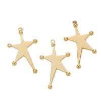 Cink Alloy Star Privjesak, Zvijezda, pozlaćen, možete DIY, više boja za izbor, nikal, olovo i kadmij besplatno, 21x36mm, Rupa:Približno 2mm, Približno 50računala/Torba, Prodano By Torba